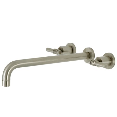 Kingston Brass KS8048ML Wall Mount Tub Faucet, Brushed Nickel KS8048ML